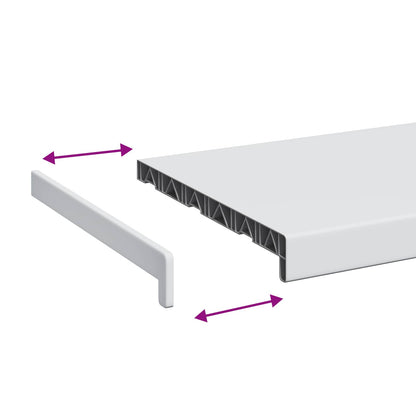Window Sill White 80 x 30 x 4.5 cm PVC