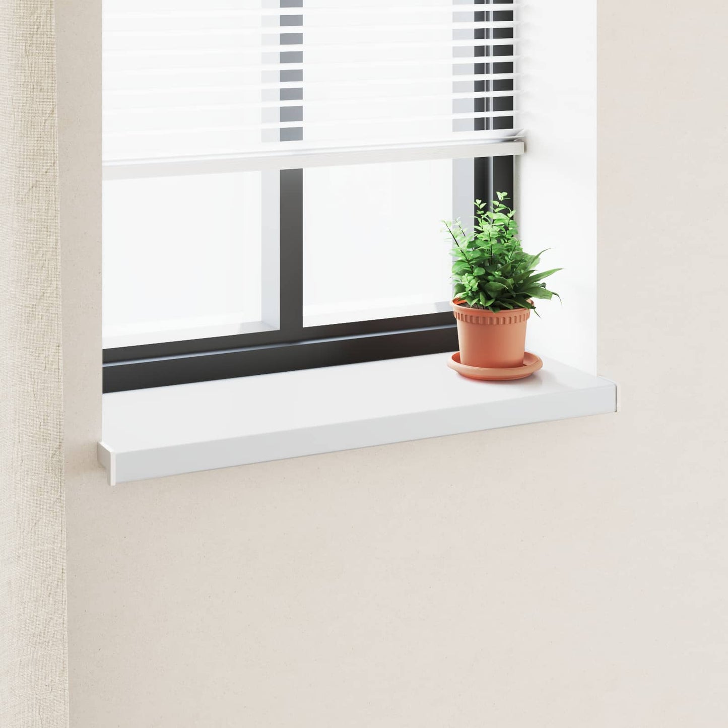 Window Sill White 60 x 35 x 4.5 cm PVC