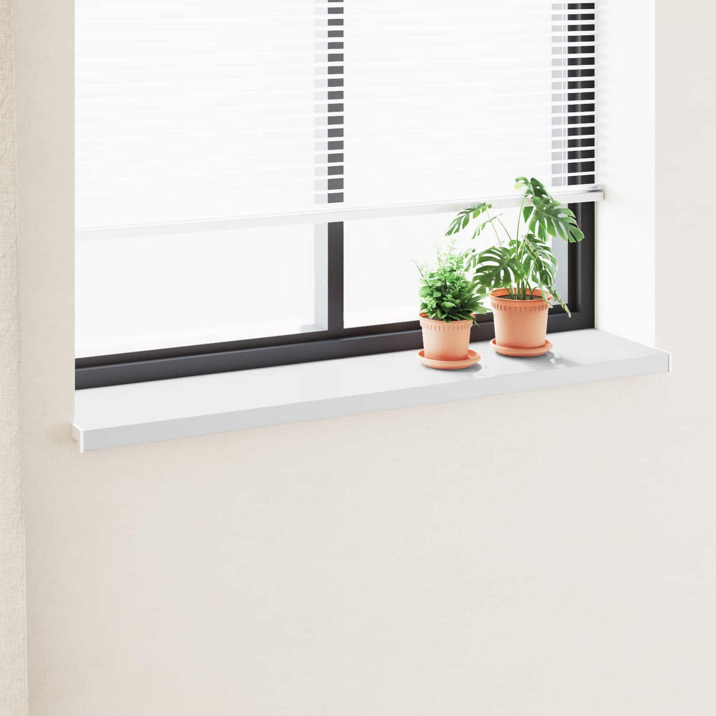Window Sill White 160 x 35 x 4.5 cm PVC