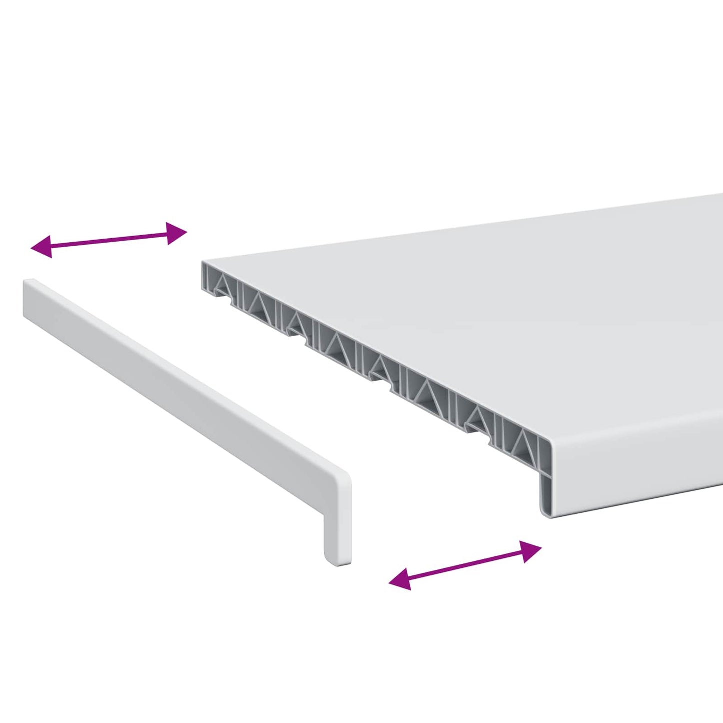 Window Sill White 100 x 40 x 4.5 cm PVC