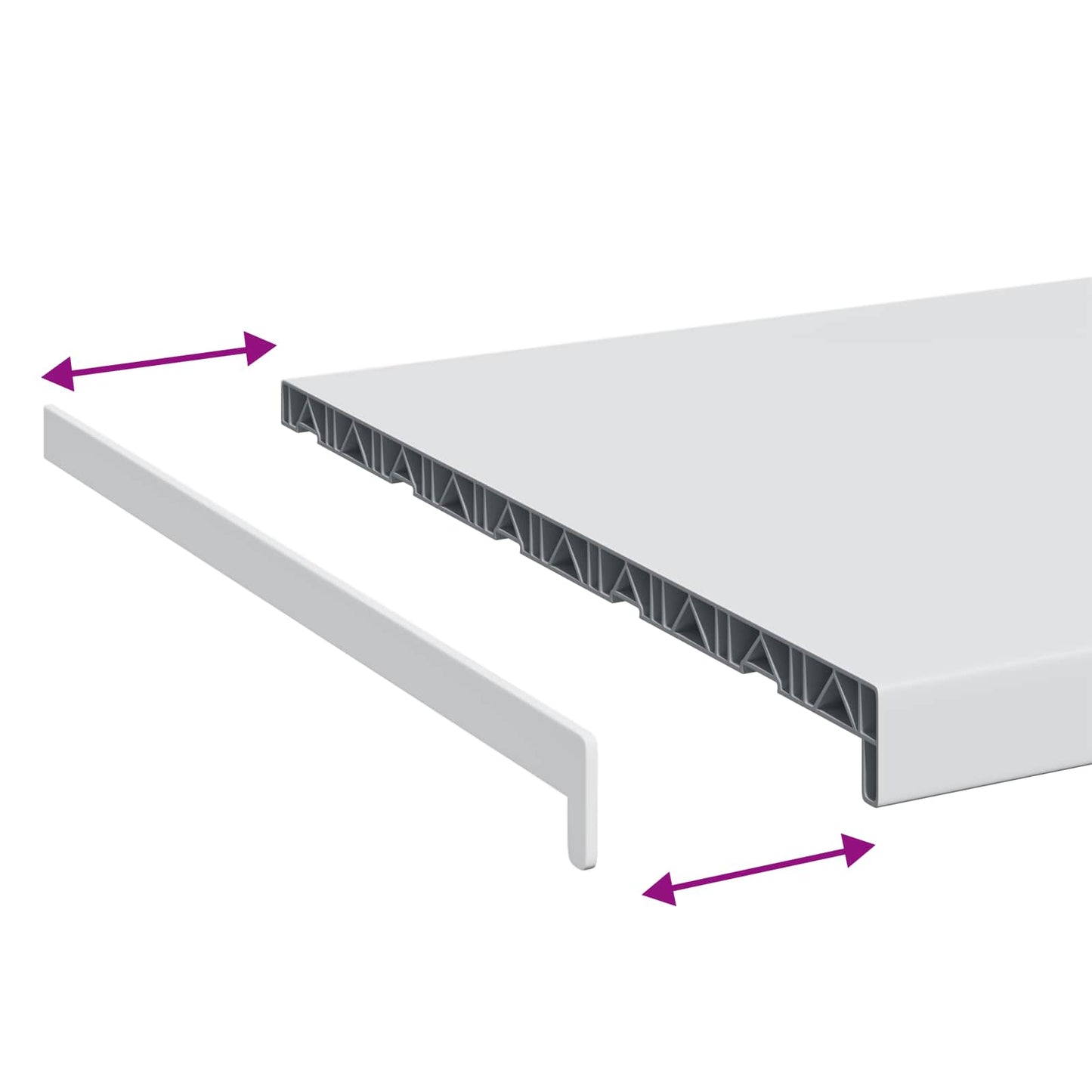 Window Sill White 140 x 50 x 4.5 cm PVC