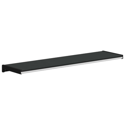 Window Sill Black with wood grain 80 x 20 x 4.5 cm PVC