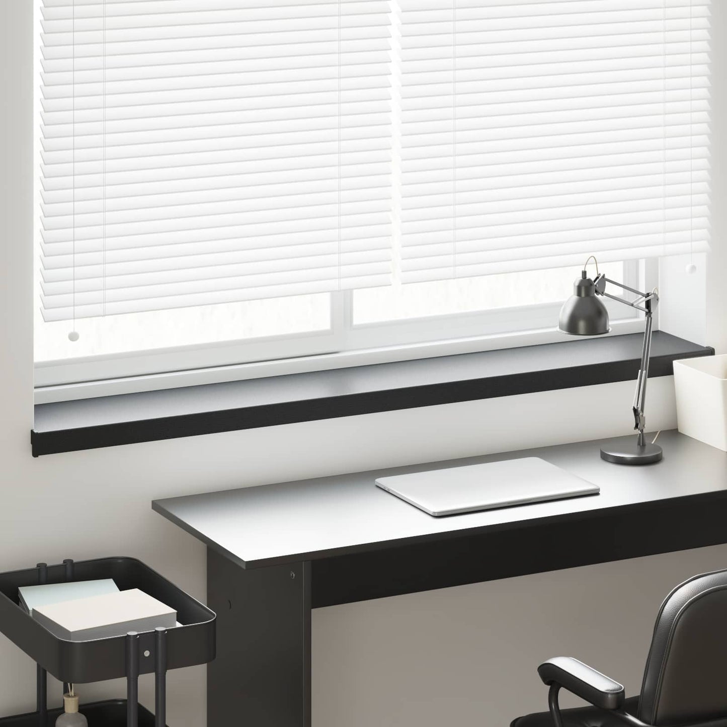 Window Sill Black with wood grain 120 x 25 x 4.5 cm PVC