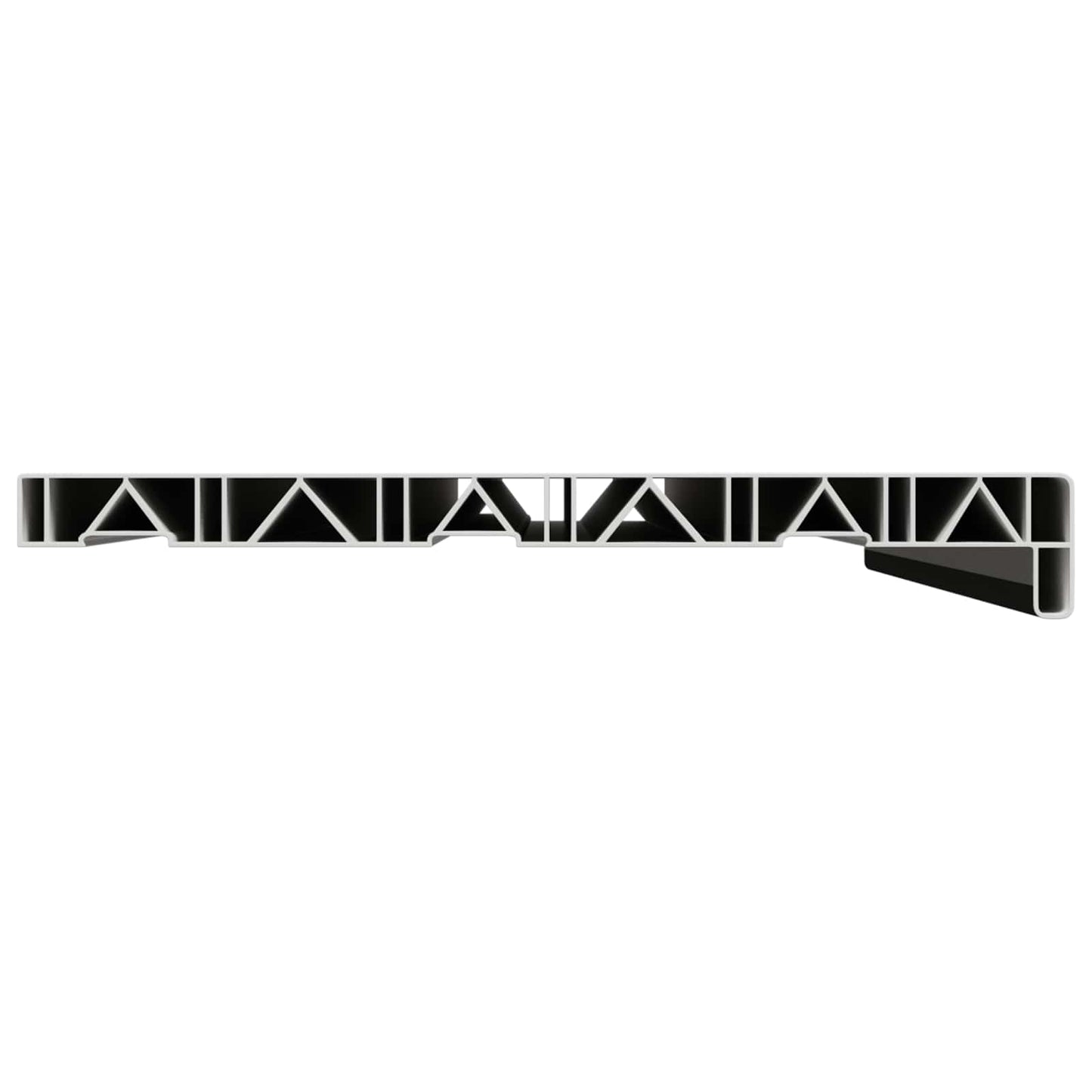 Window Sill Black with wood grain 60 x 35 x 4.5 cm PVC