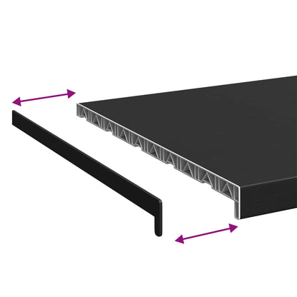 Window Sill Black with wood grain 100 x 50 x 4.5 cm PVC