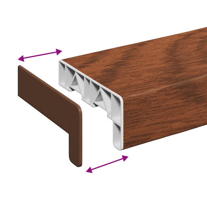 Window Sill Brown wood 160 x 15 x 4.5 cm PVC