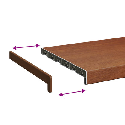 Window Sill Brown wood 120 x 35 x 4.5 cm PVC