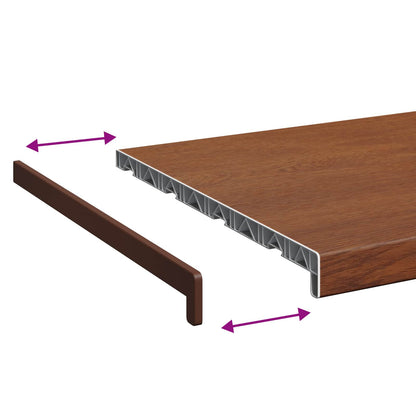 Window Sill Brown wood 60 x 40 x 4.5 cm PVC
