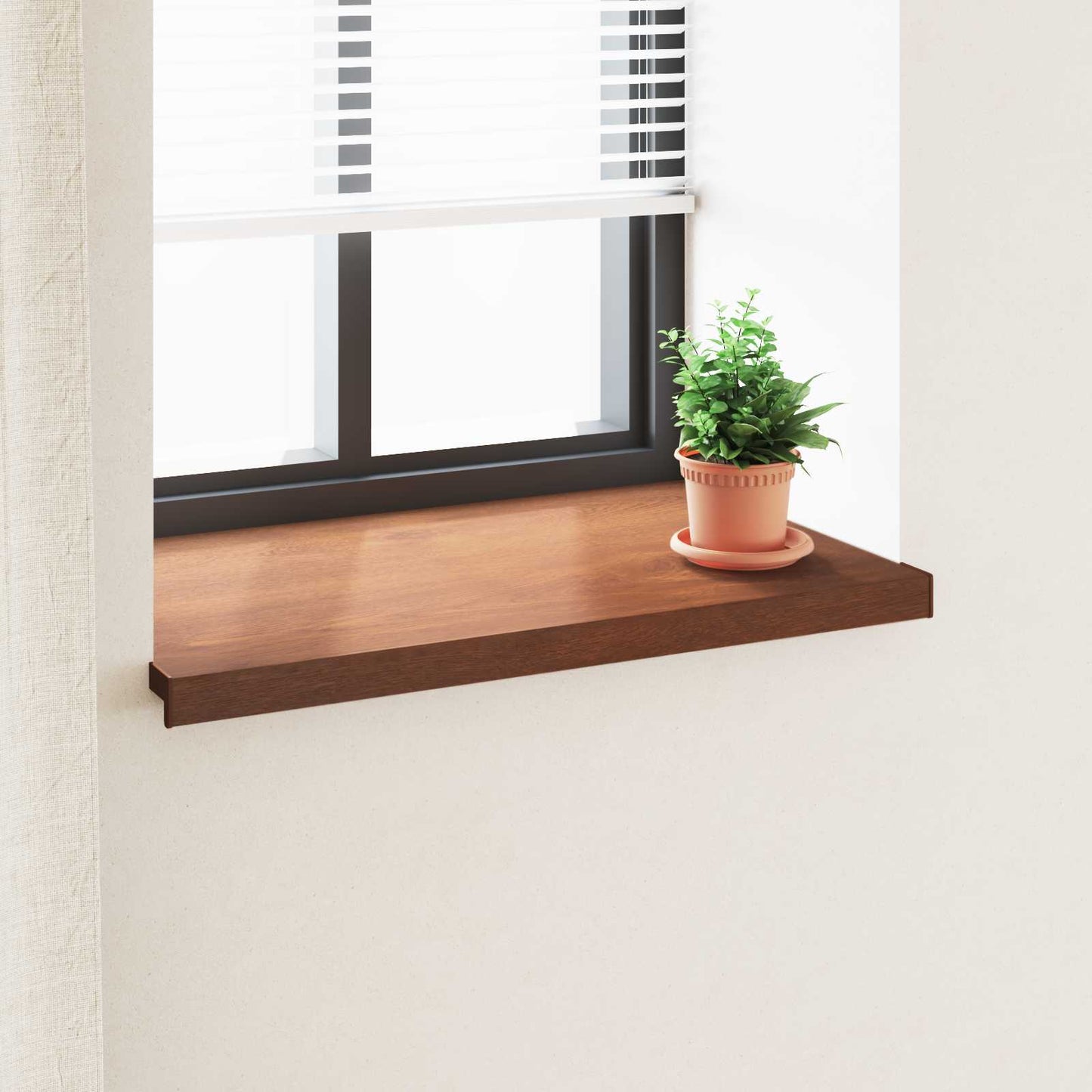 Window Sill Brown wood 60 x 50 x 4.5 cm PVC
