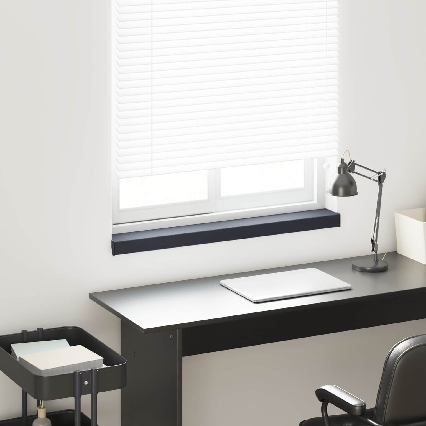 Window Sill Anthracite with wood grain 60 x 10 x 4.5 cm PVC