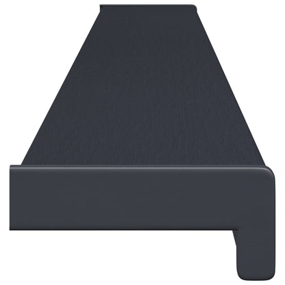 Window Sill Anthracite with wood grain 120 x 10 x 4.5 cm PVC