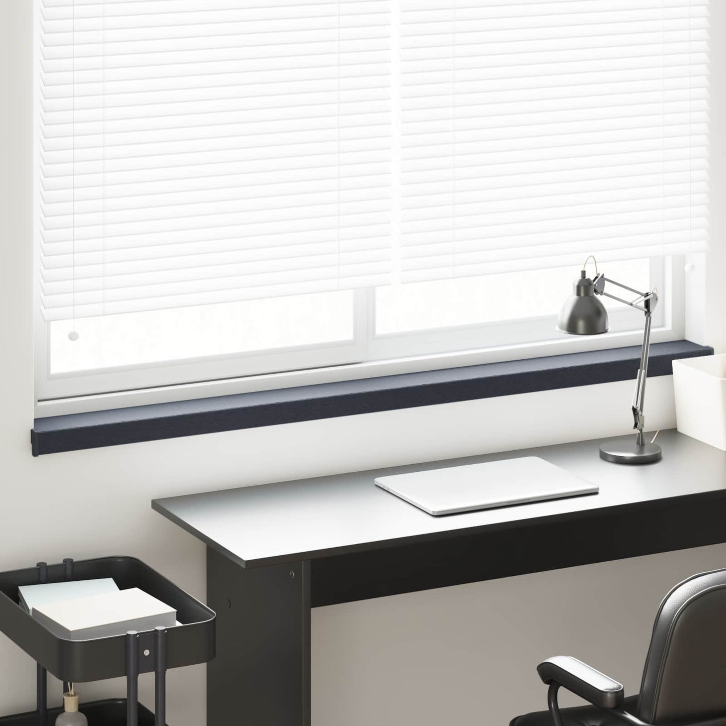 Window Sill Anthracite with wood grain 140 x 10 x 4.5 cm PVC