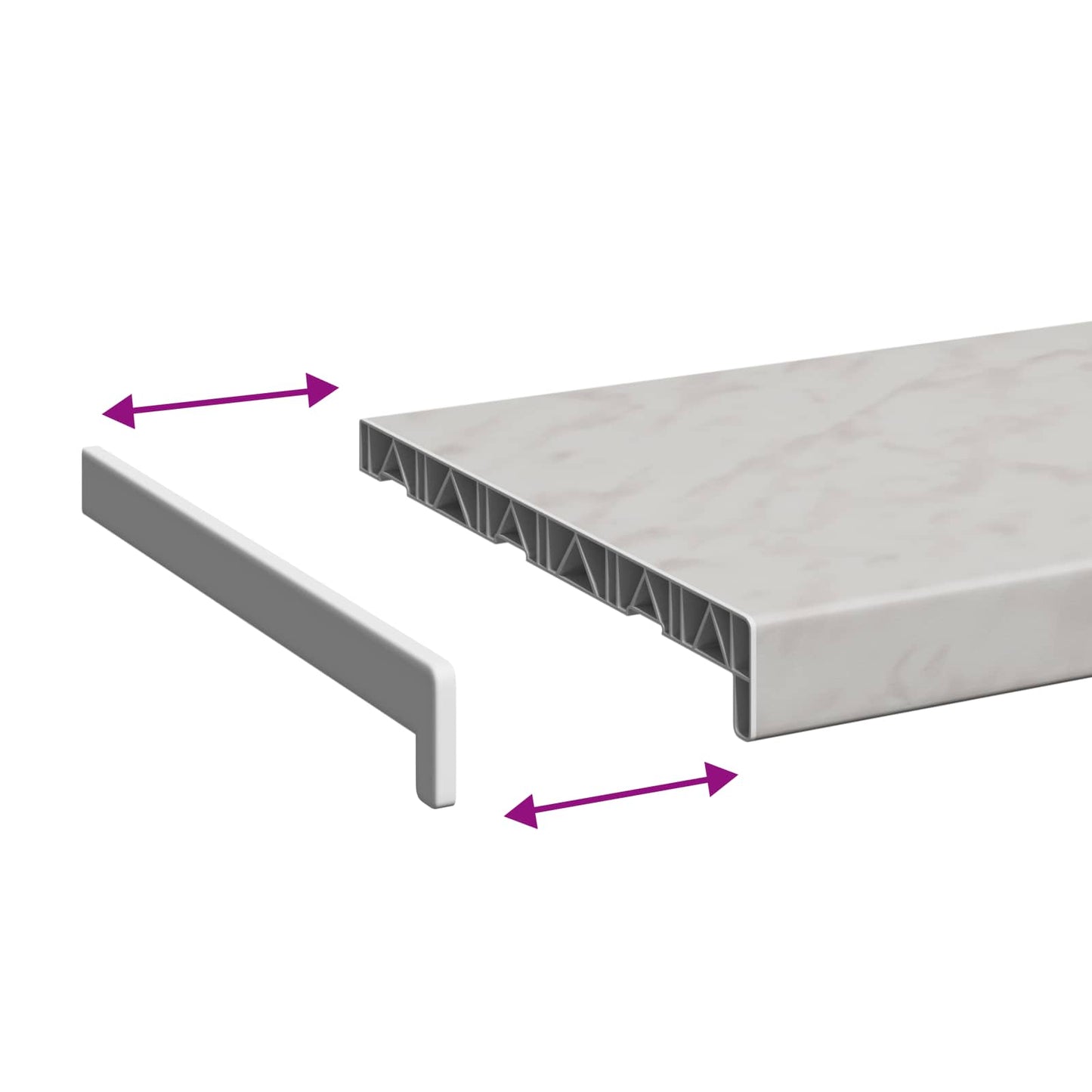 Window Sill Marble texture 140 x 35 x 4.5 cm PVC