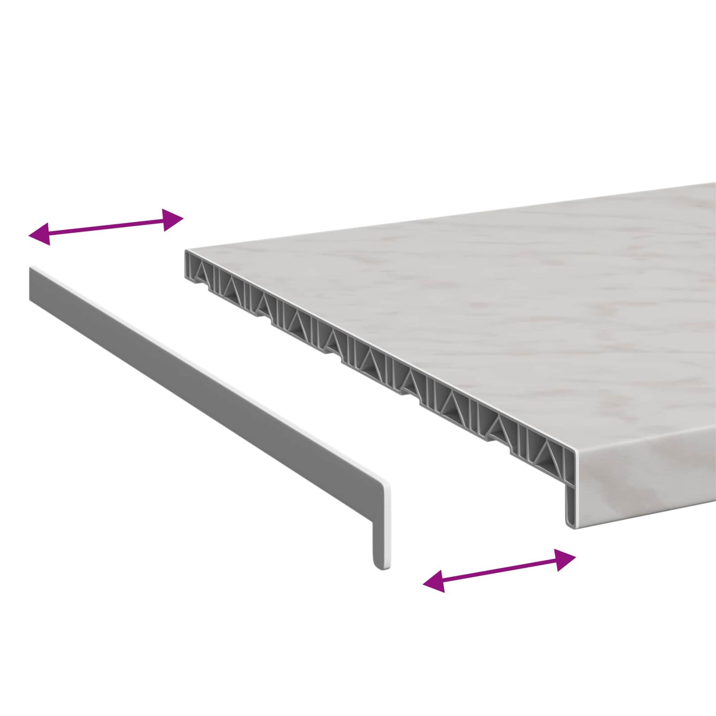 Window Sill Marble texture 80 x 50 x 4.5 cm PVC
