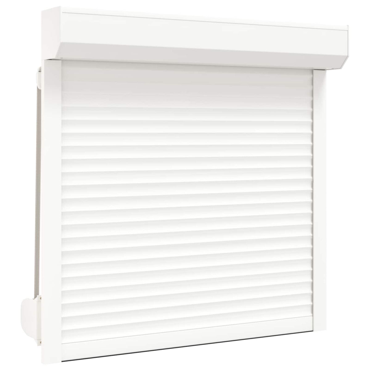 Roller Shutter White 100 x 100 cm Aluminium and Polyurethane
