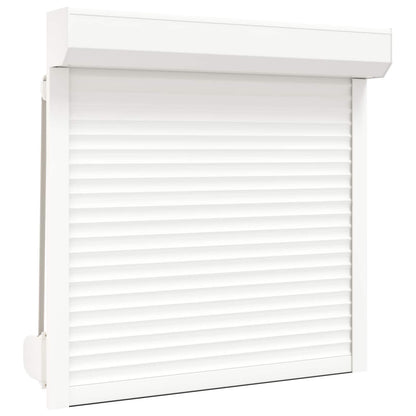 Roller Shutter White 100 x 100 cm Aluminium and Polyurethane