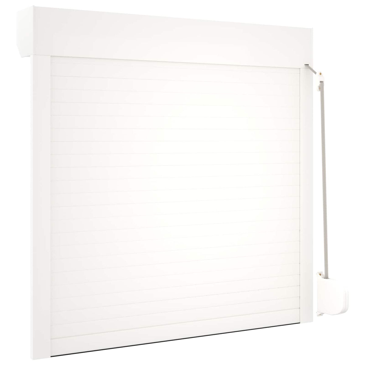 Roller Shutter White 100 x 100 cm Aluminium and Polyurethane