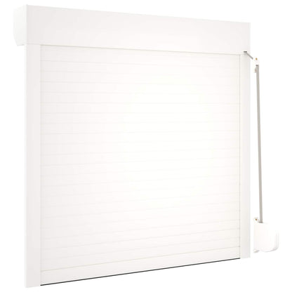 Roller Shutter White 100 x 100 cm Aluminium and Polyurethane