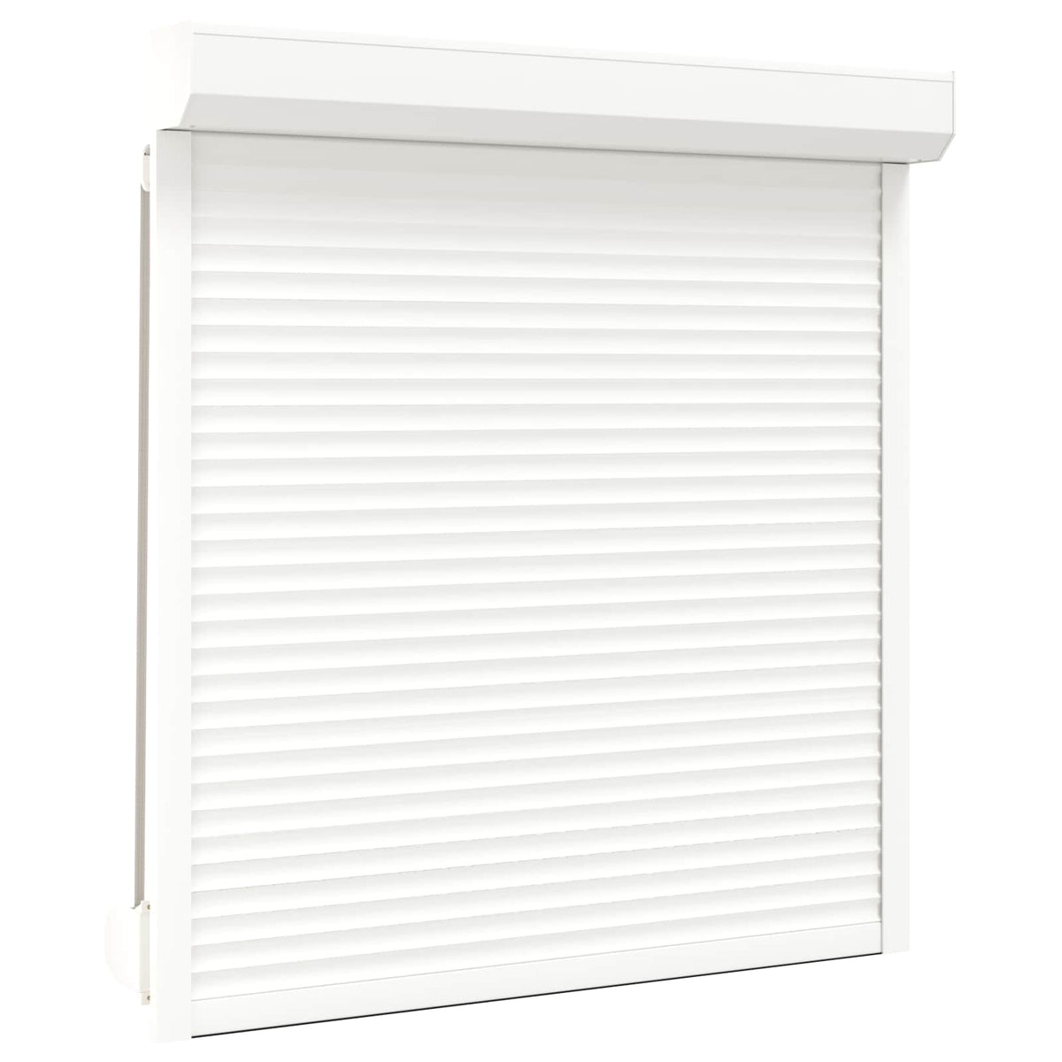 Roller Shutter White 130 x 140 cm Aluminium and Polyurethane