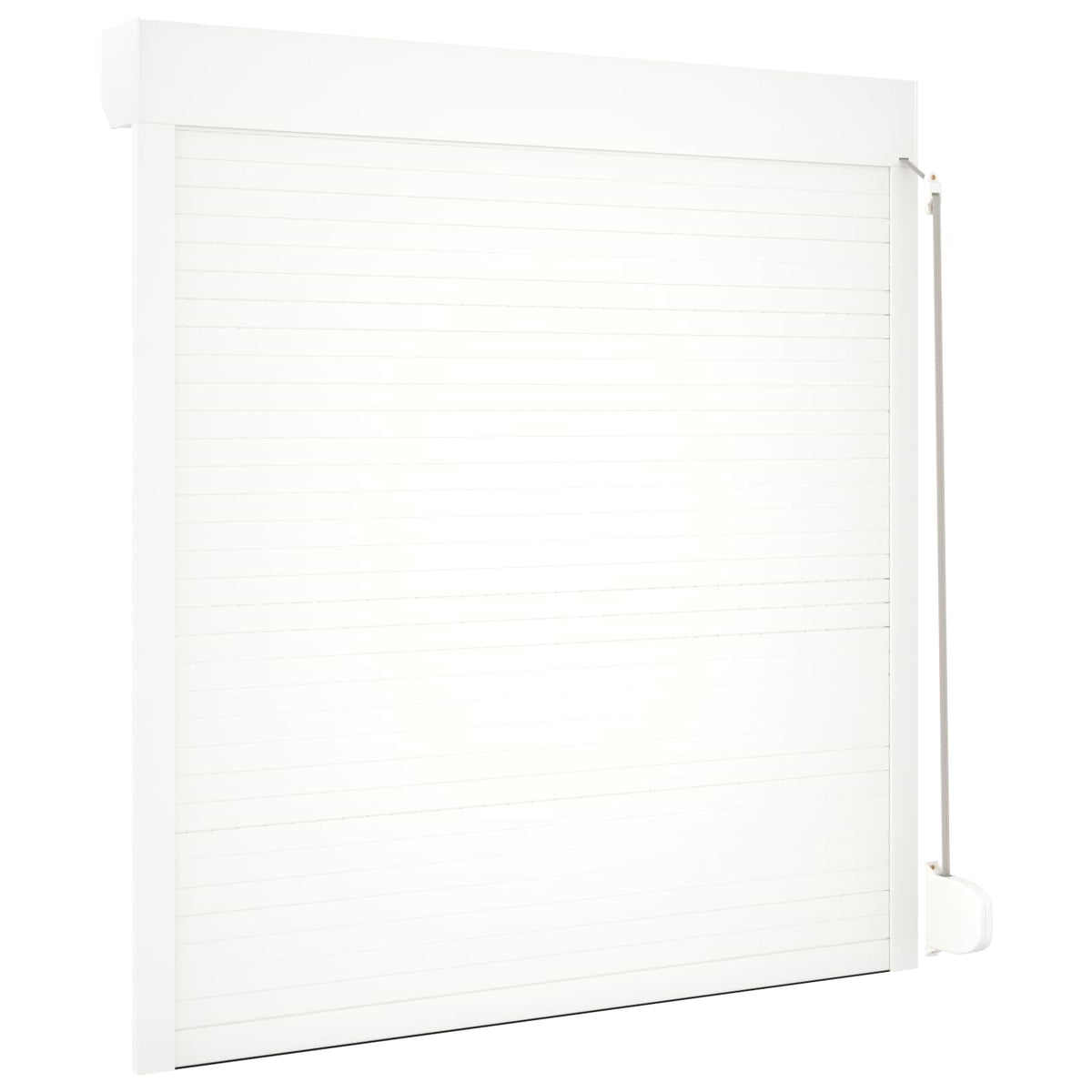Roller Shutter White 130 x 140 cm Aluminium and Polyurethane