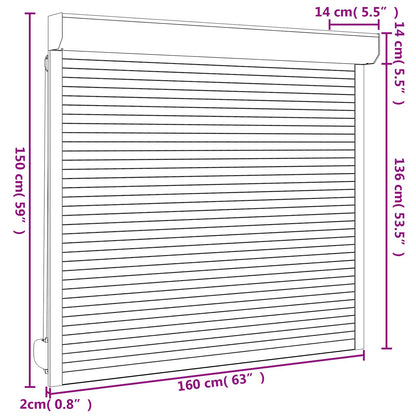 Roller Shutter Manual Anthracite 160 x 150 cm