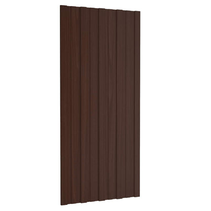 Roof Panel 36 pcs Brown 100 x 45 cm Galvanised steel