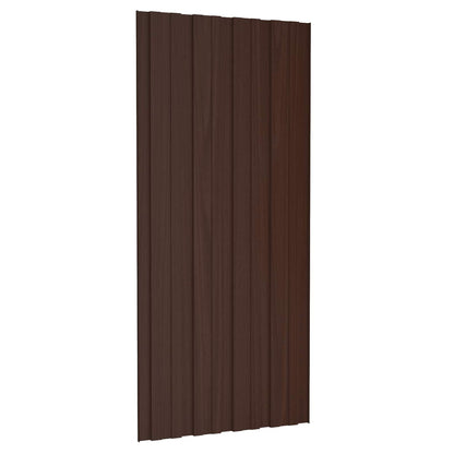 Roof Panel 36 pcs Brown 100 x 45 cm Galvanised steel