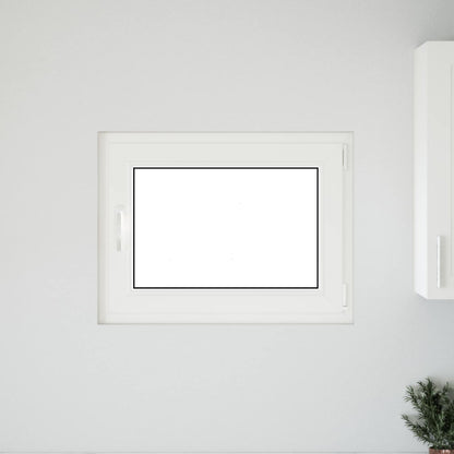 Basement Window RISOR 80 x 50 cm PVC and Glass White