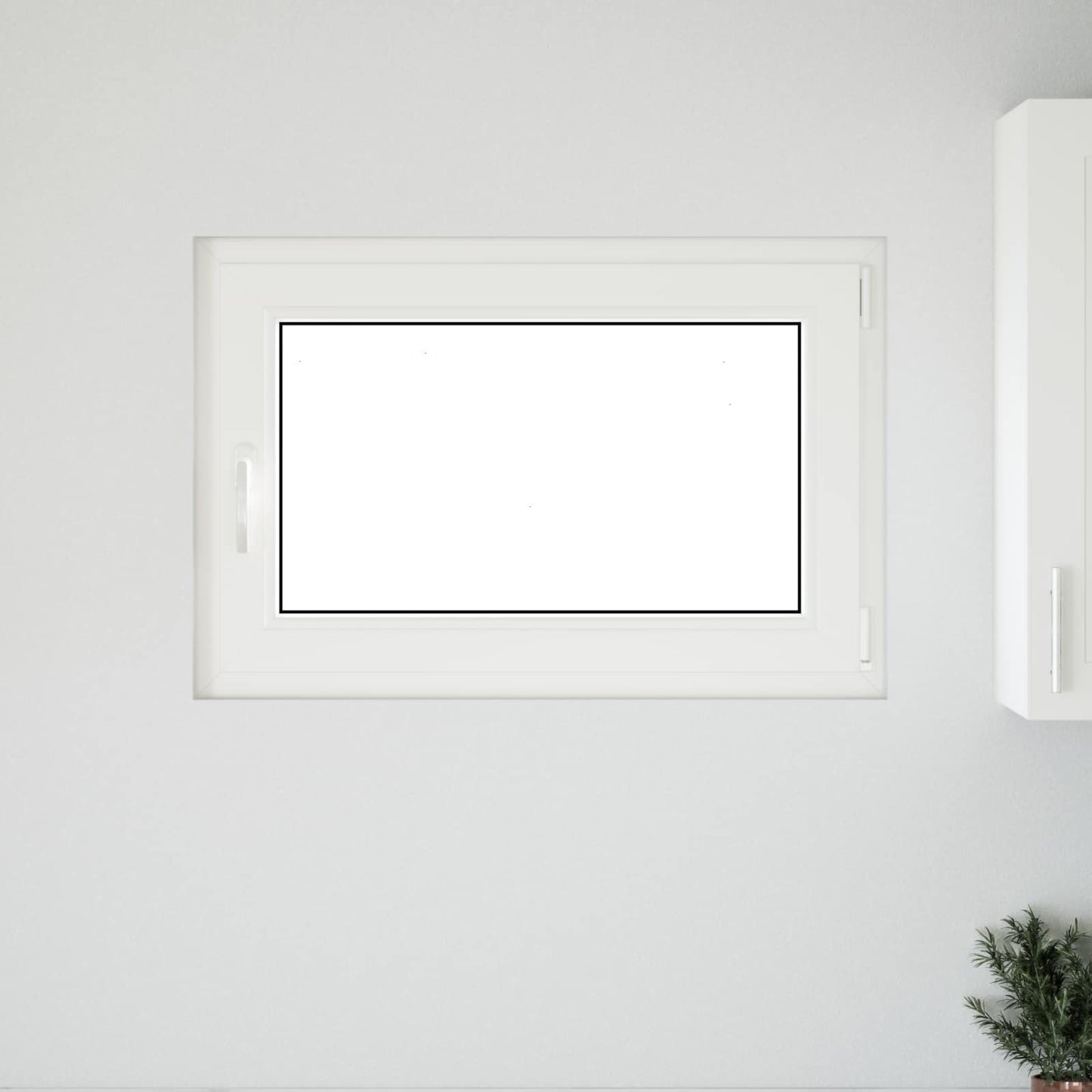 Basement Window RISOR 90 x 50 cm PVC and Glass White
