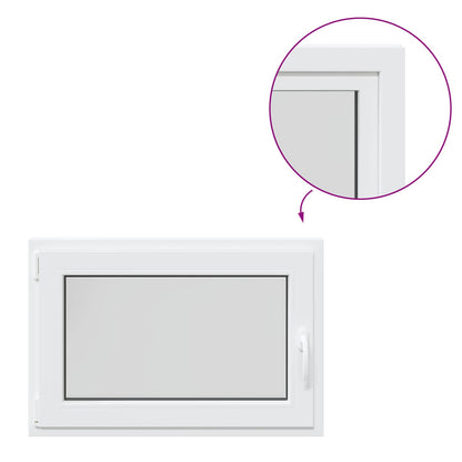 Basement Window RISOR 90 x 60 cm PVC and Glass White
