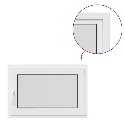 Basement Window RISOR 90 x 70 cm PVC and Glass White
