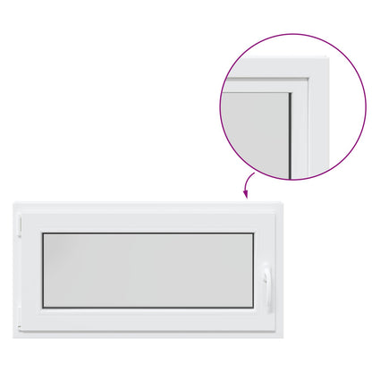 Basement Window RISOR 100 x 50 cm PVC and Glass White