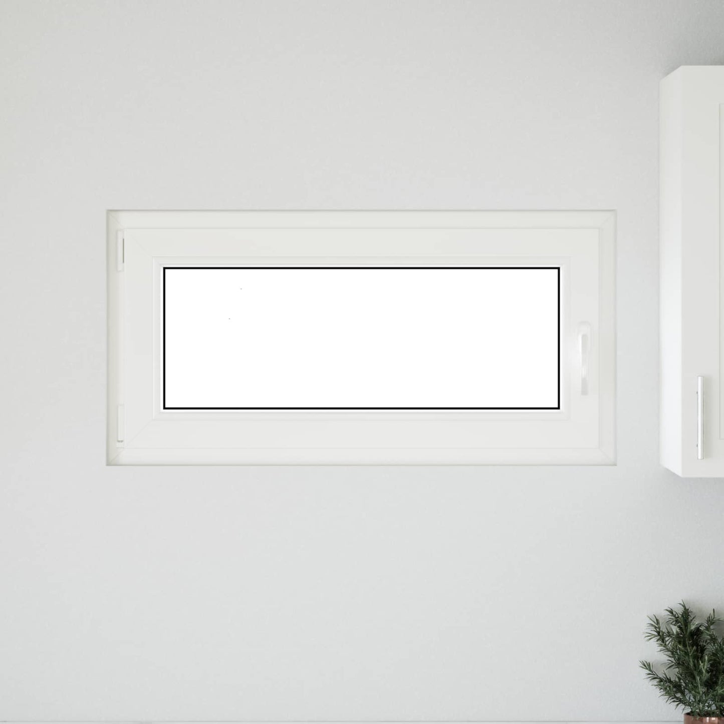 Basement Window RISOR 100 x 50 cm PVC and Glass White