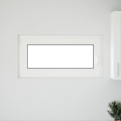 Basement Window RISOR 100 x 50 cm PVC and Glass White