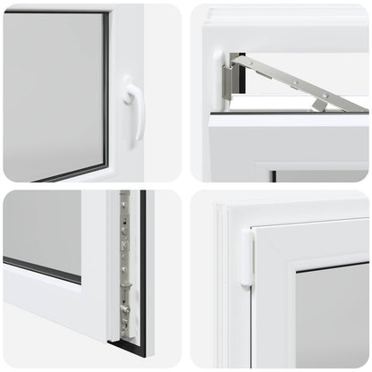 Basement Window RISOR 100 x 60 cm PVC and Glass White