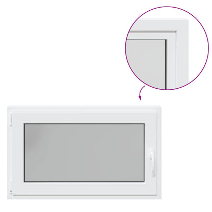 Basement Window RISOR 100 x 60 cm PVC and Glass White