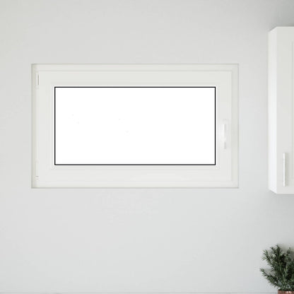 Basement Window RISOR 100 x 60 cm PVC and Glass White