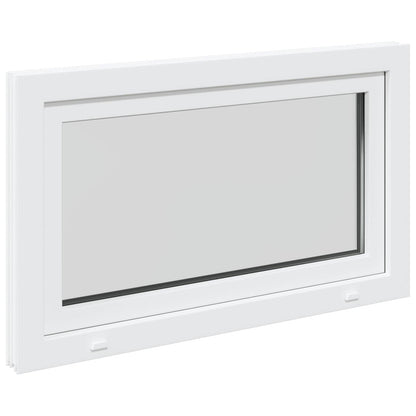 Basement Window RISOR 100 x 60 cm PVC and Glass White