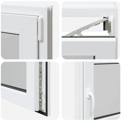 Tilt & Turn Basement Window RISOR 100 x 70 cm PVC and Glass