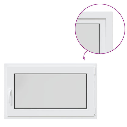 Tilt & Turn Basement Window RISOR 100 x 70 cm PVC and Glass