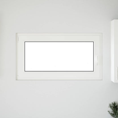 Basement Window RISOR 110 x 50 cm PVC and Glass White