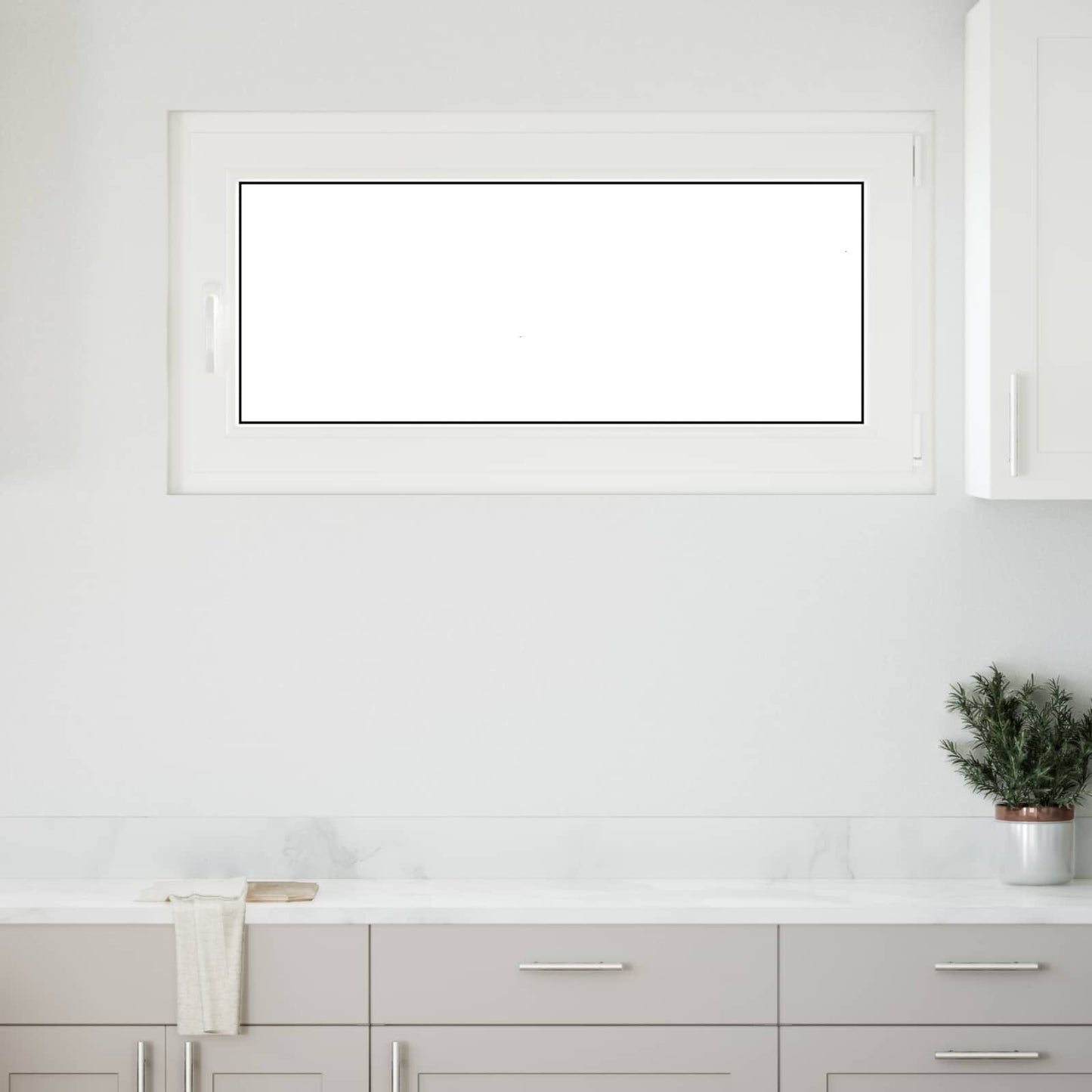 Basement Window RISOR 120 x 60 cm PVC and Glass White