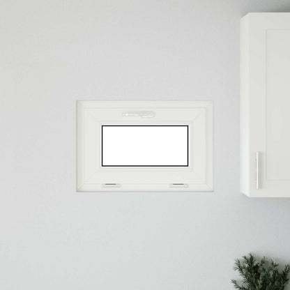 Basement Window RISOR 60 x 40 cm PVC and Glass White
