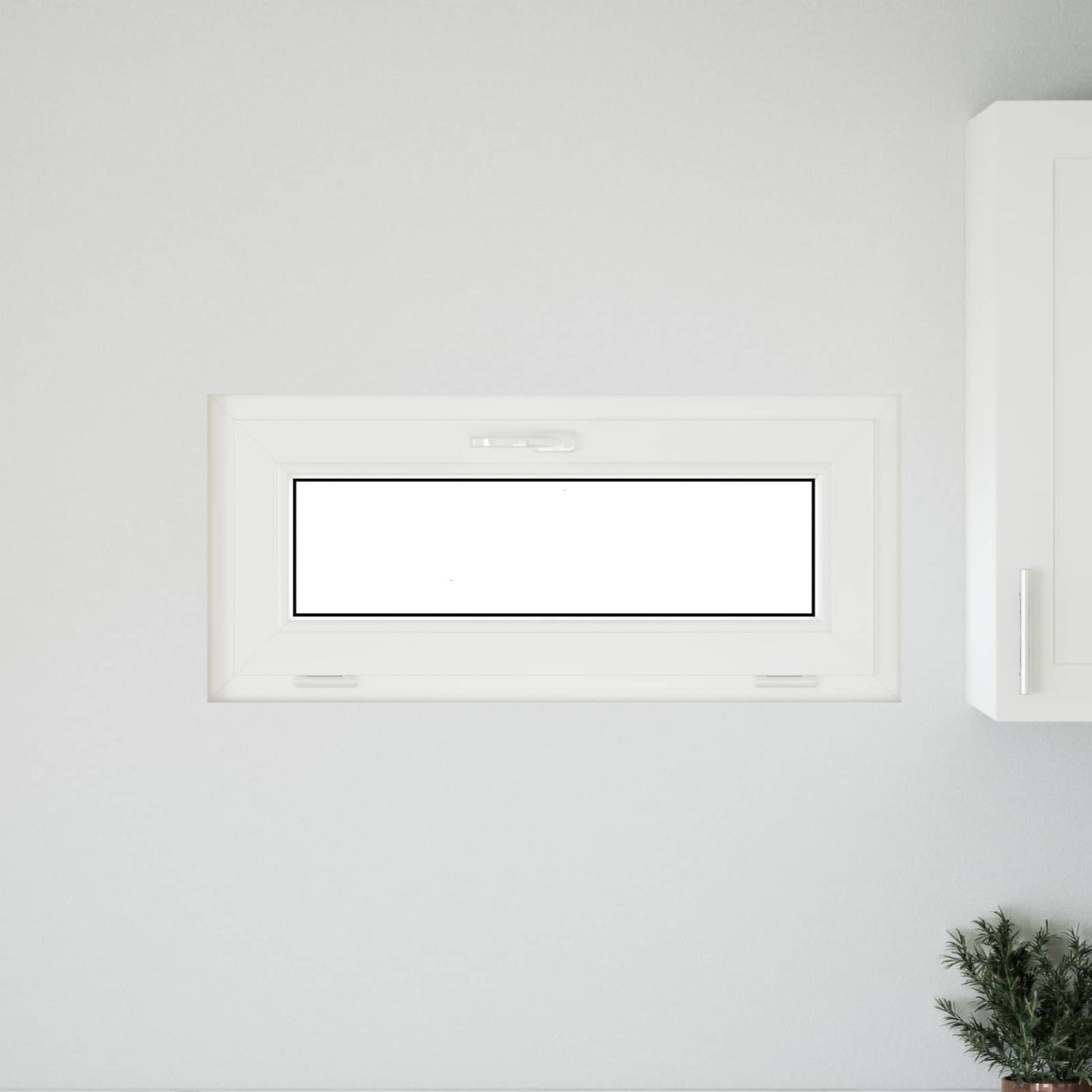 Basement Window RISOR 90 x 40 cm PVC and Glass White