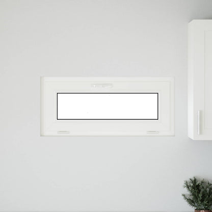 Basement Window RISOR 90 x 40 cm PVC and Glass White