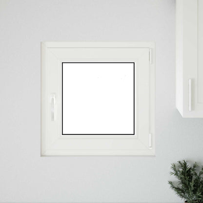 Basement Window RISOR 50 x 50 cm PVC and Glass White