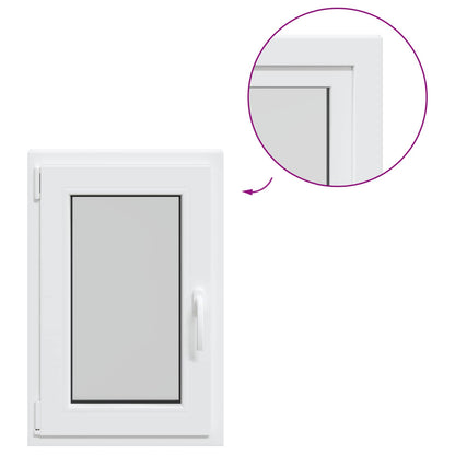 Basement Window RISOR 50 x 75 cm PVC and Glass White