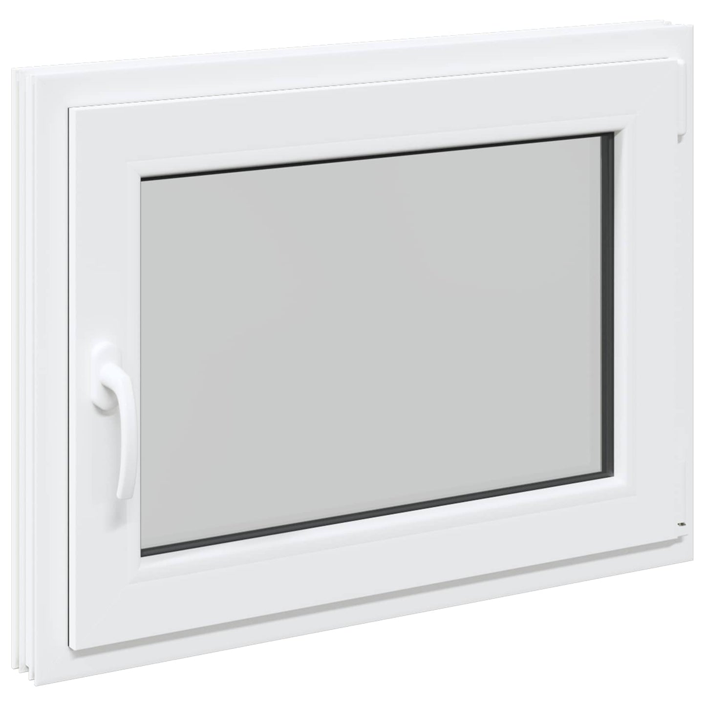 Basement Window RISOR 80 x 70 cm PVC and Glass White