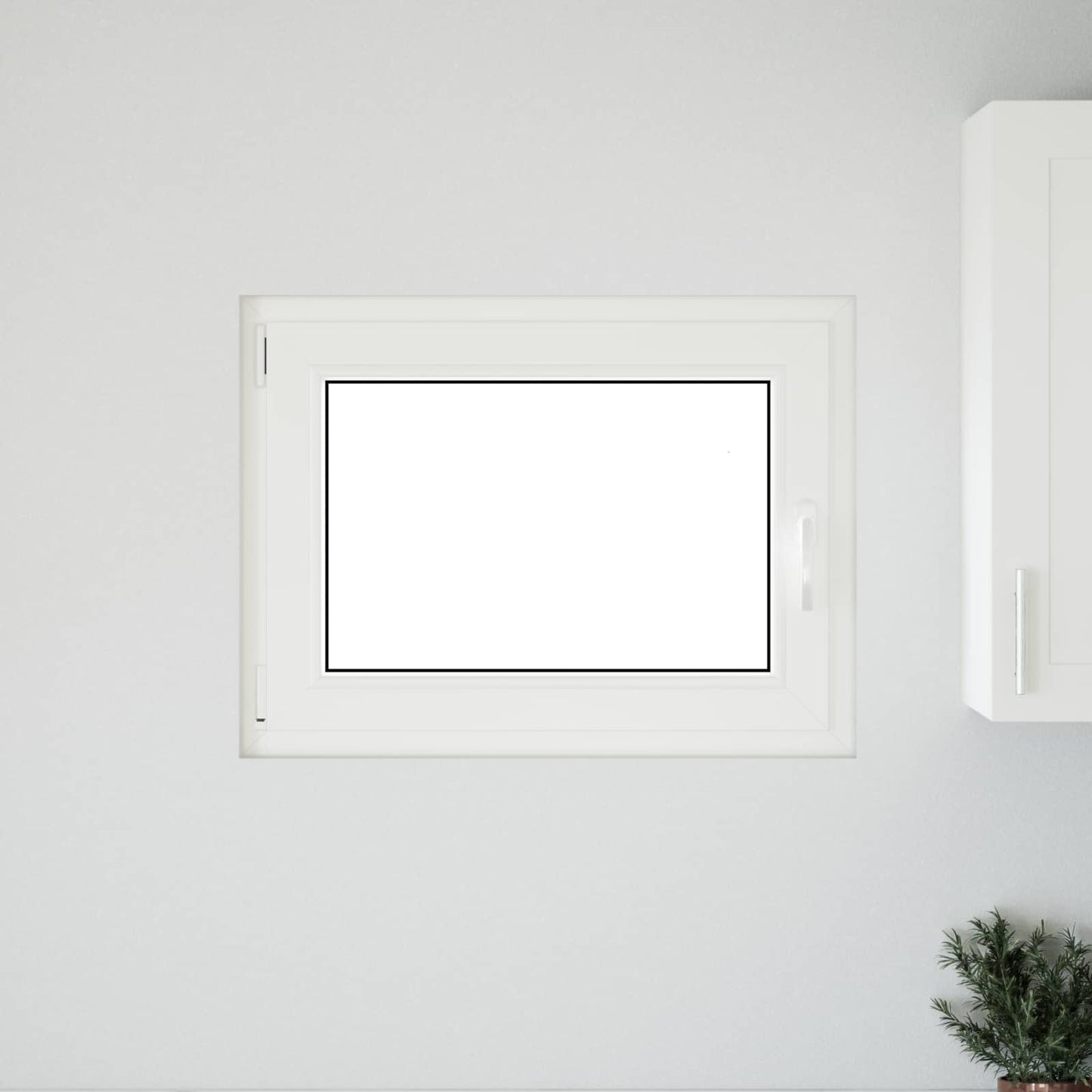 Basement Window RISOR 80 x 70 cm PVC and Glass White