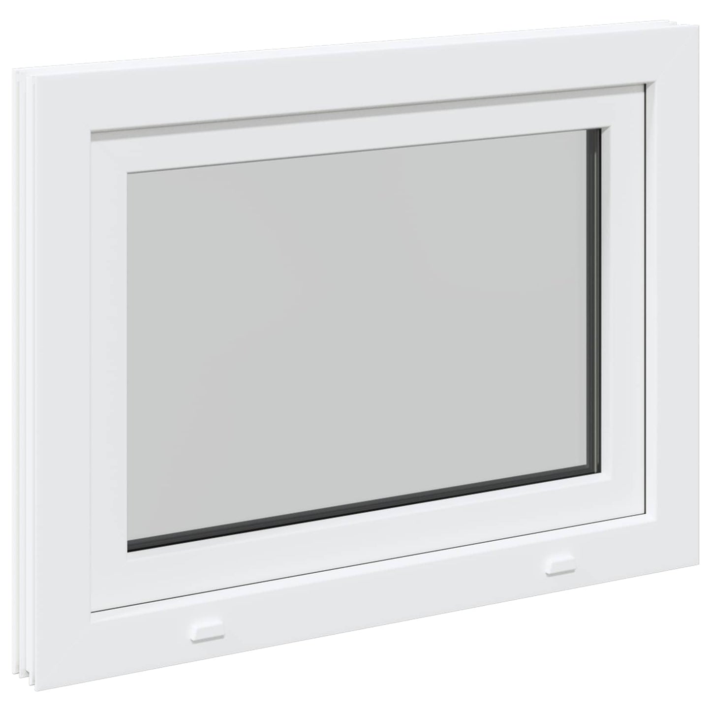 Basement Window RISOR 80 x 70 cm PVC and Glass White